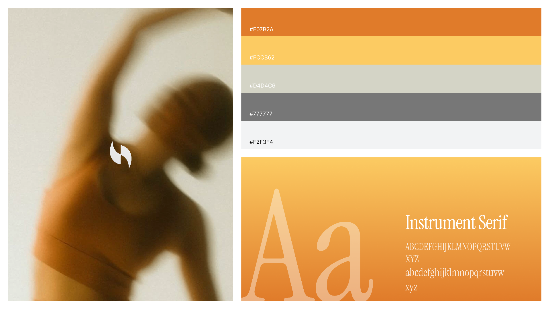 Soft neutrals with one warm accent. It reads calm before you have read a word of it.